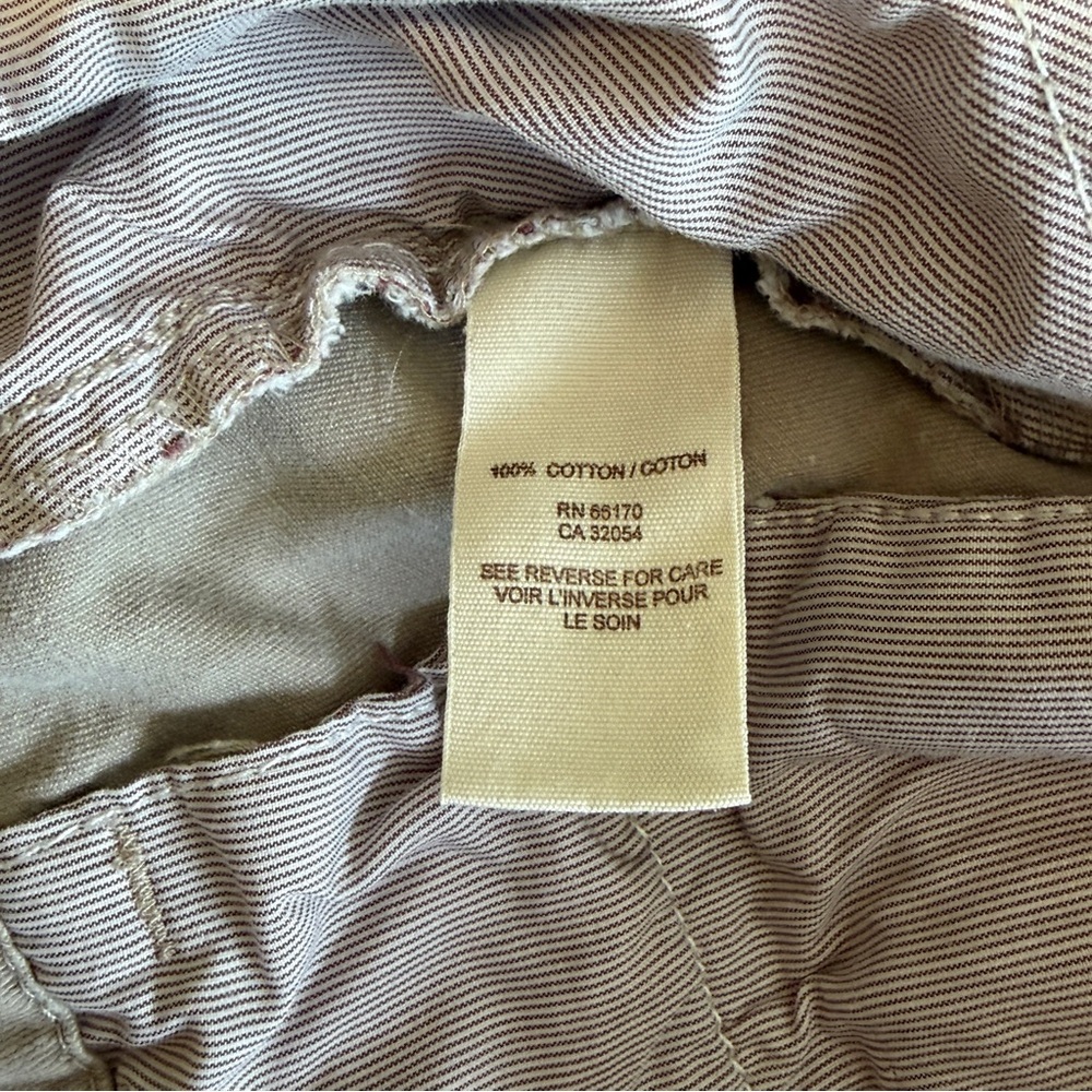 Free People 100% Cotton Chino Low Rise Khaki in Stone Size 0 #1991 - Picture 7 of 8